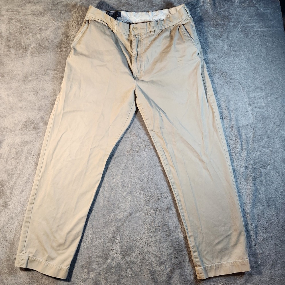 Polo Ralph Lauren Pants 36x32 Beige Chino Khaki Prospect Preppy